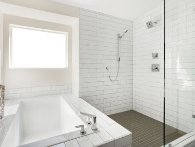 Walk-In Shower with Tiles